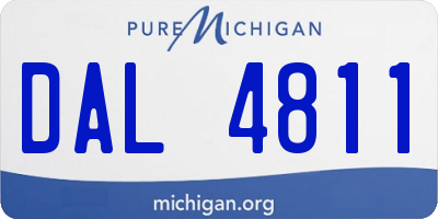 MI license plate DAL4811