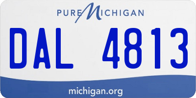 MI license plate DAL4813