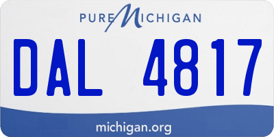 MI license plate DAL4817