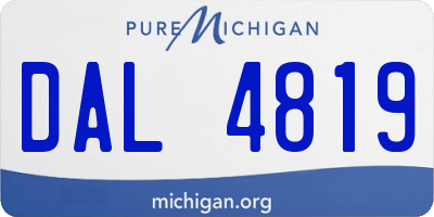 MI license plate DAL4819