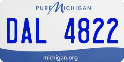 MI license plate DAL4822