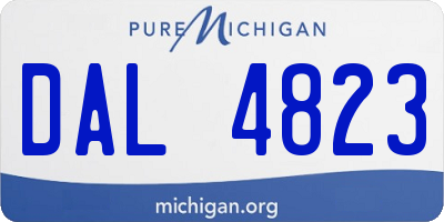 MI license plate DAL4823