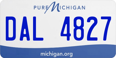 MI license plate DAL4827