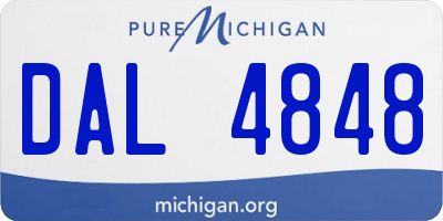 MI license plate DAL4848
