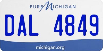 MI license plate DAL4849