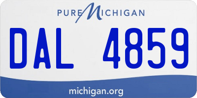 MI license plate DAL4859