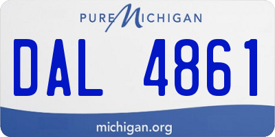 MI license plate DAL4861