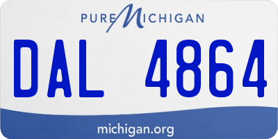 MI license plate DAL4864