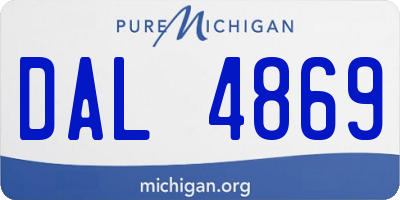 MI license plate DAL4869