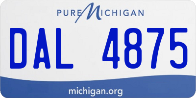 MI license plate DAL4875