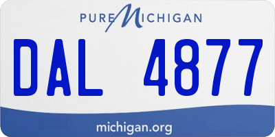 MI license plate DAL4877