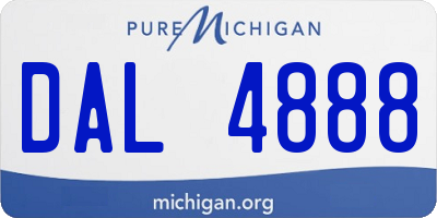 MI license plate DAL4888