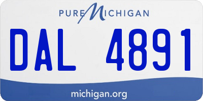 MI license plate DAL4891