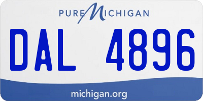 MI license plate DAL4896