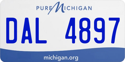 MI license plate DAL4897