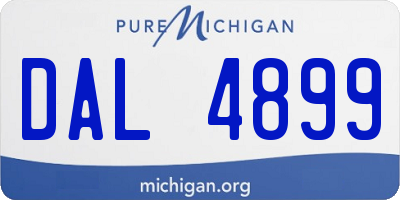 MI license plate DAL4899