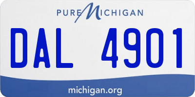 MI license plate DAL4901