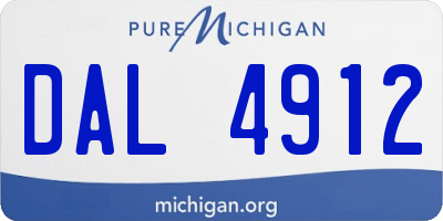 MI license plate DAL4912