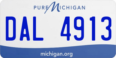 MI license plate DAL4913