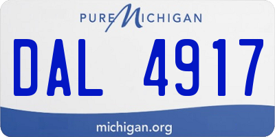 MI license plate DAL4917