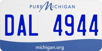 MI license plate DAL4944