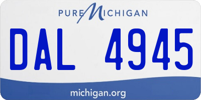 MI license plate DAL4945