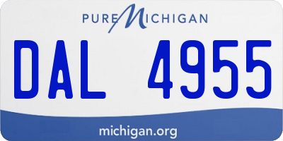 MI license plate DAL4955