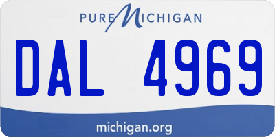 MI license plate DAL4969