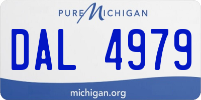 MI license plate DAL4979