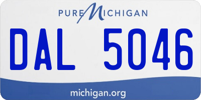 MI license plate DAL5046