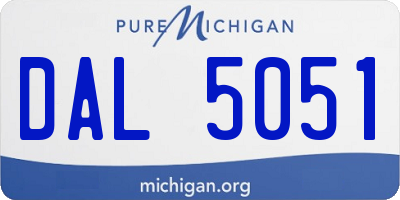 MI license plate DAL5051