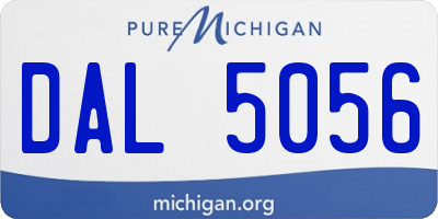 MI license plate DAL5056