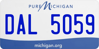 MI license plate DAL5059