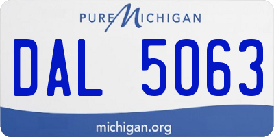 MI license plate DAL5063