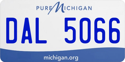 MI license plate DAL5066