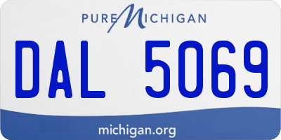 MI license plate DAL5069