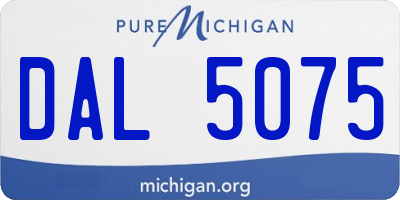 MI license plate DAL5075