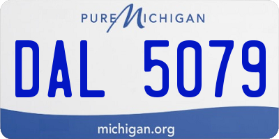 MI license plate DAL5079