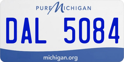 MI license plate DAL5084