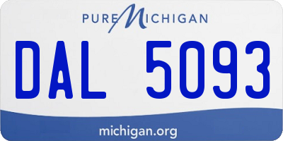 MI license plate DAL5093