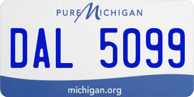 MI license plate DAL5099