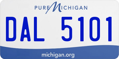 MI license plate DAL5101