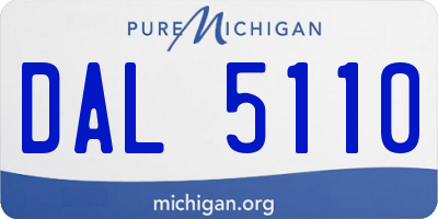 MI license plate DAL5110