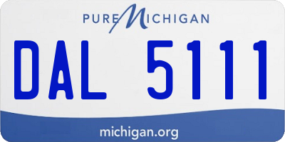 MI license plate DAL5111