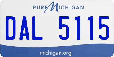 MI license plate DAL5115