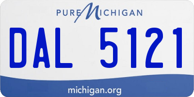 MI license plate DAL5121