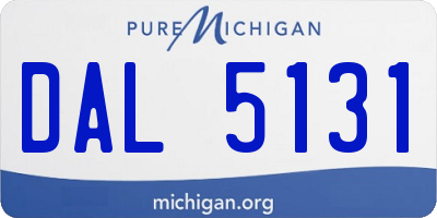 MI license plate DAL5131