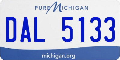 MI license plate DAL5133