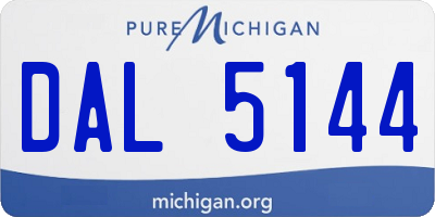 MI license plate DAL5144
