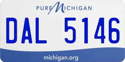 MI license plate DAL5146